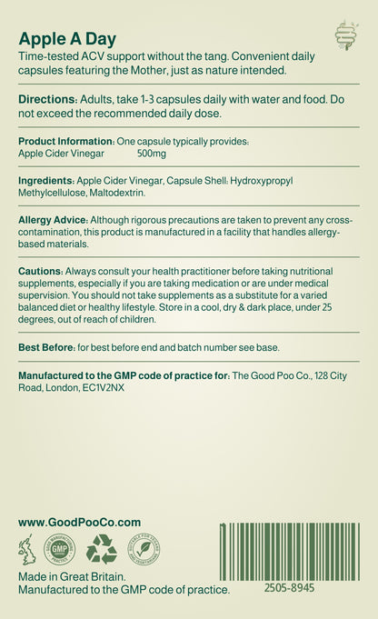 Apple A Day Label Back