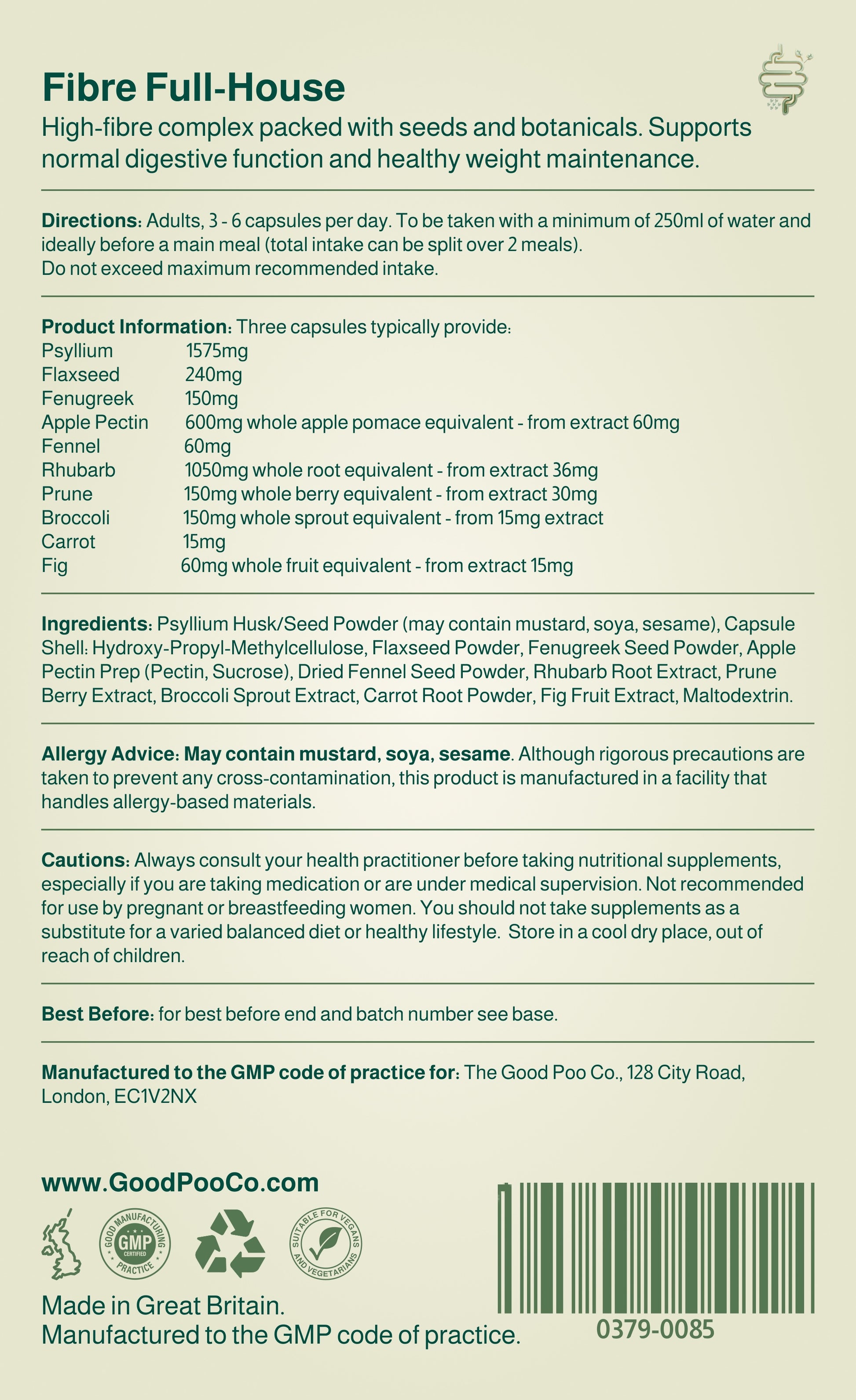 Fibre Full-House back label