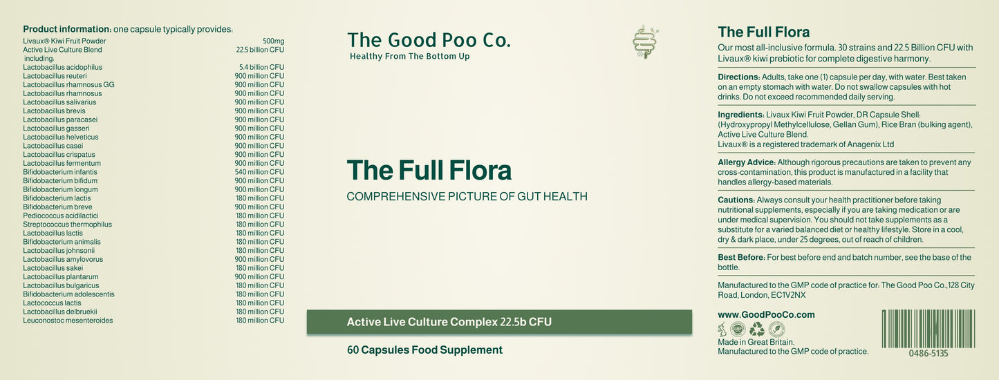 The Full Flora label