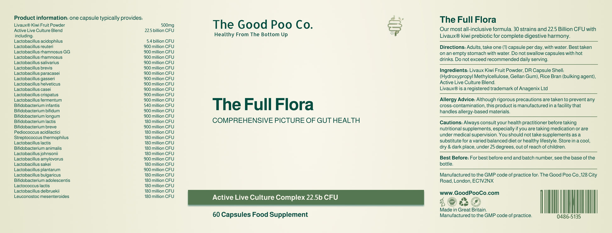 The Full Flora label