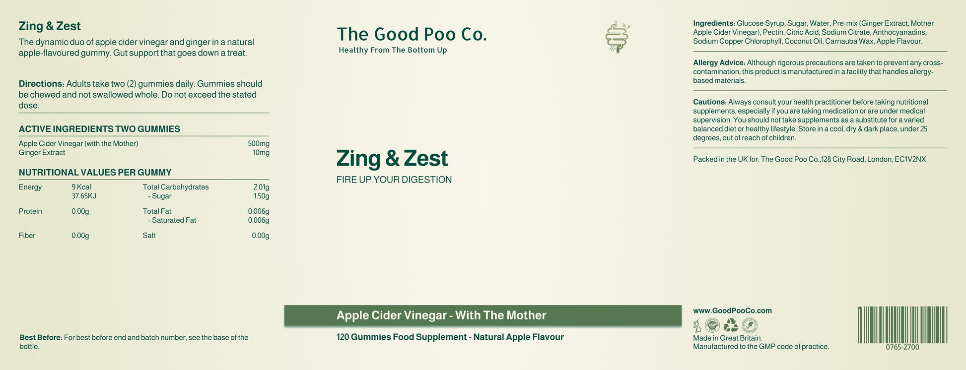 Zing & Zest Label